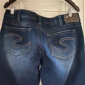Silver Aiko Jeans Dark Blue Boot Cut Women's Jeans